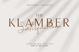 Klamber Satisfaction: The Elegant Font Duo for Modern Design